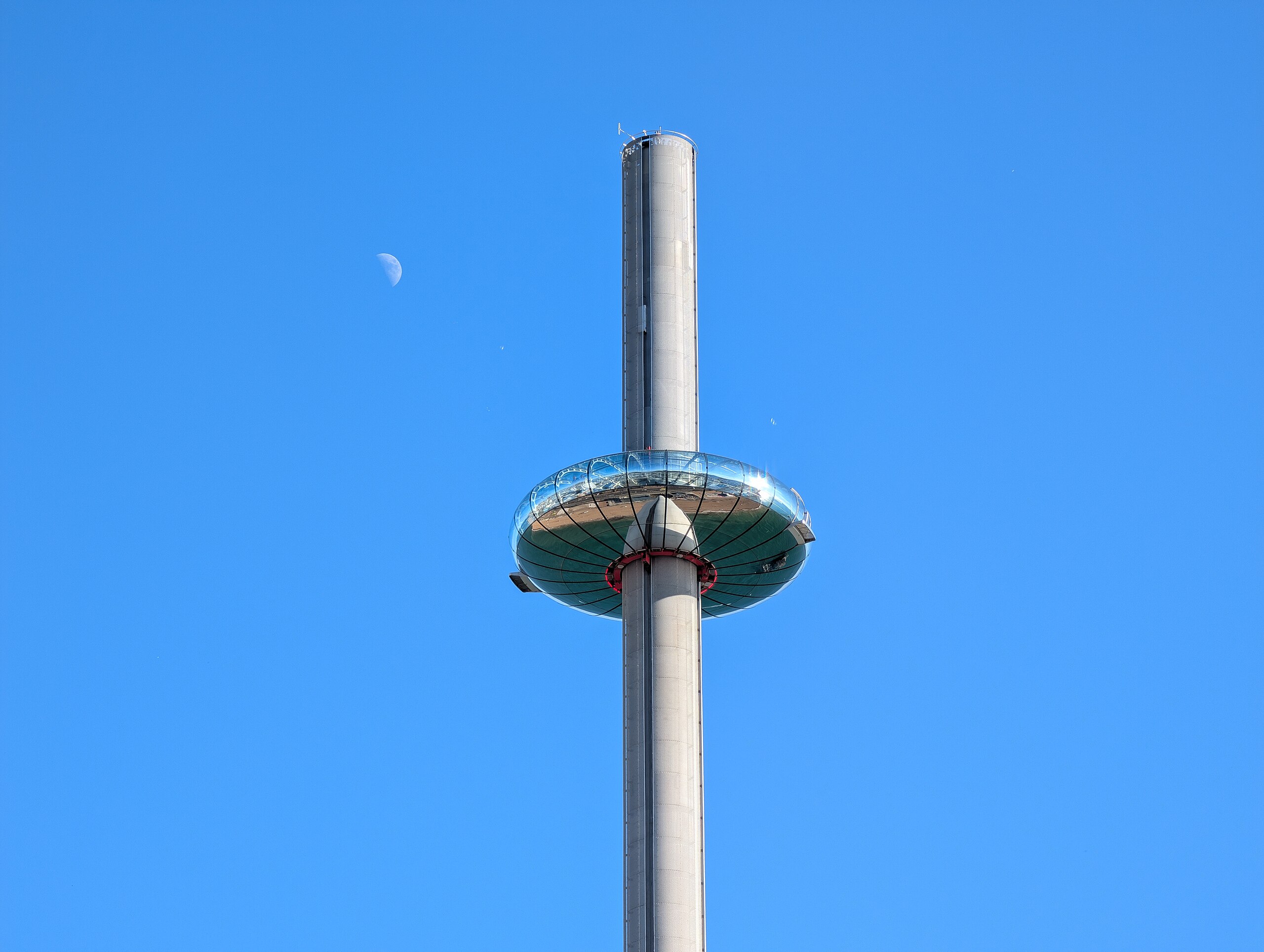 British Airways i360 with the moon