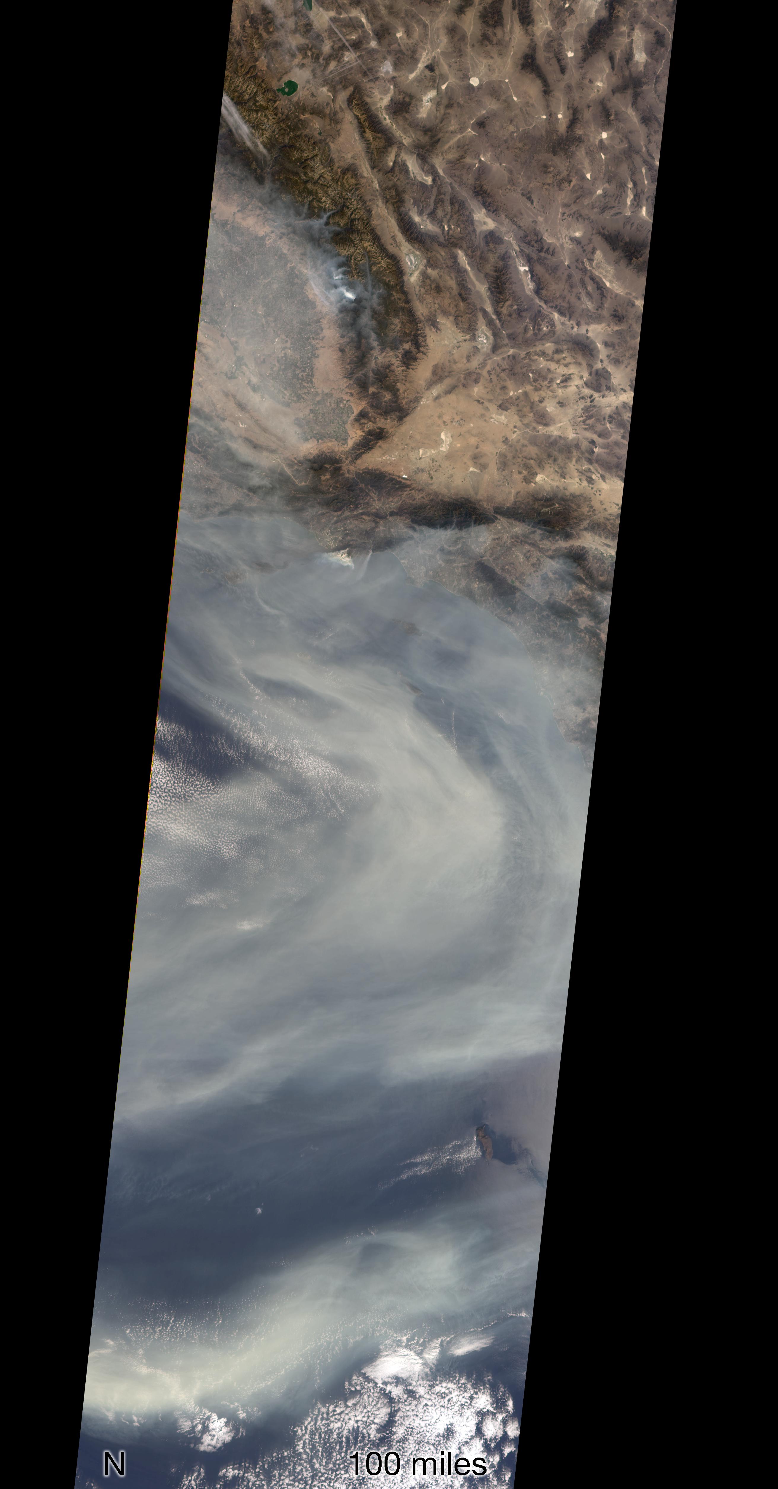 PIA22818 NASA's MISR Sees California's Woolsey Fire From Space