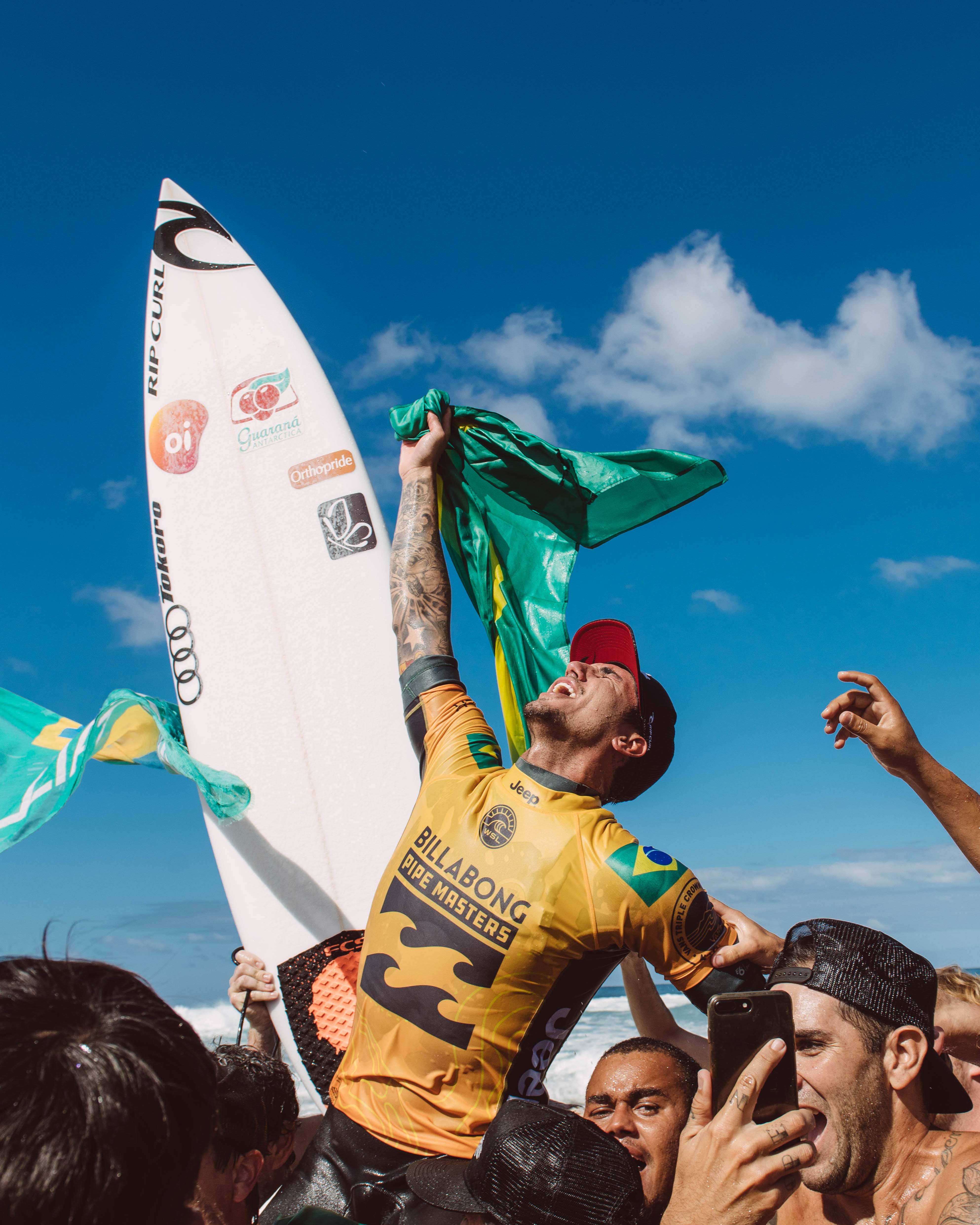 Gabriel Medina — Brazilian three-time WSL world champion and two-time Pipe Masters winner