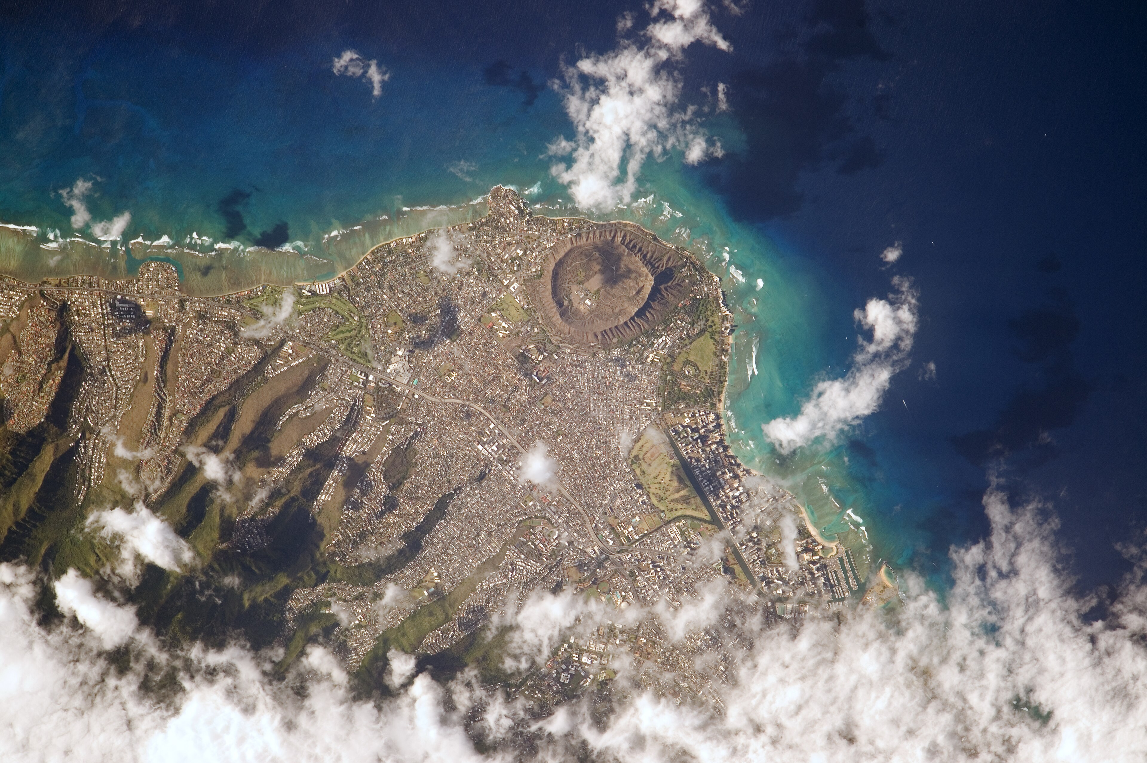 Honolulu from the International Space Station