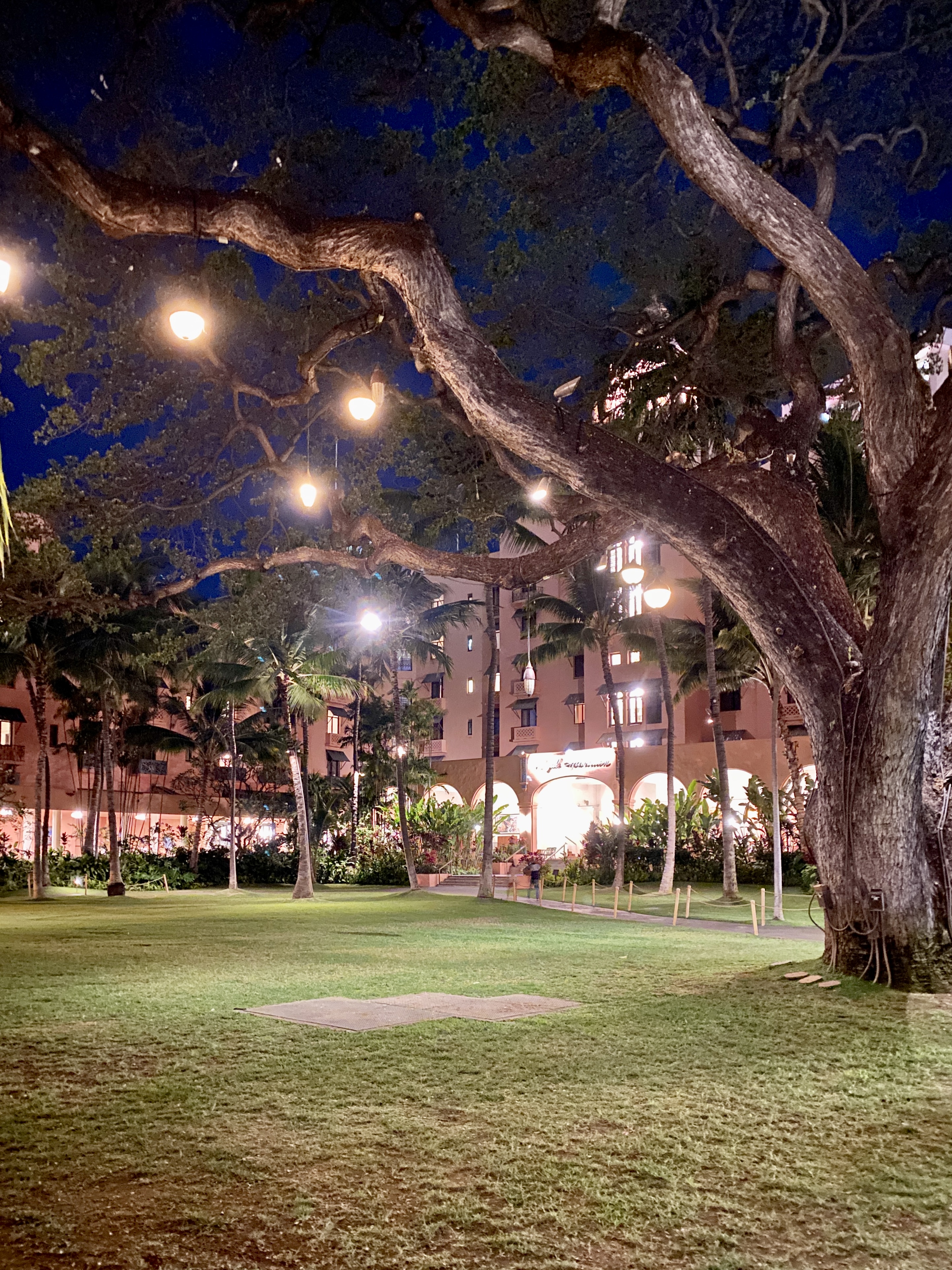 Royal Hawaiian Hotel courtyard, Kalākaua Avenue